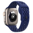 Szilikon szíj Apple Watch 1/2/3/4/4/5/6/7/8/SE/ULTRA 42/44/45/49MM órához, tengerészkék