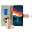 Flip tok Motorola Edge 40 Neo 5G, Wallet Zipper Pocket, tükörrel, zöld