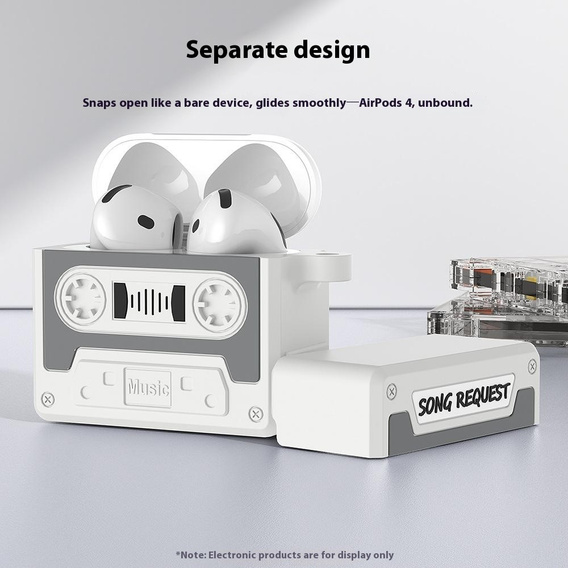 Retro szilikon kazettás tok Apple AirPods Pro 3 készülékhez