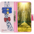 Pattintható tok a Samsung Galaxy A05s, Wallet, giraffe, rózsaszín