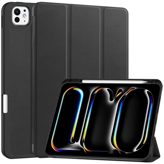 Tok iPad Pro 11" 2024 (5 gen.), Smartcase tolltartóval, fekete