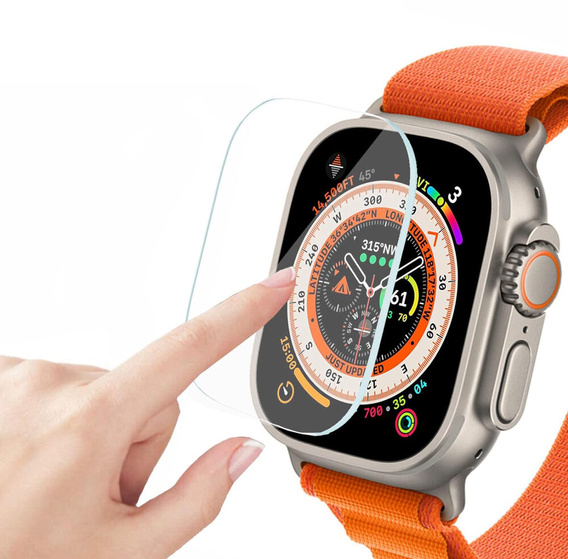 2x edzett üveg ERBORD rögzítőkerettel az Apple Watch Ultra 1/2/3 49mm-es órájához