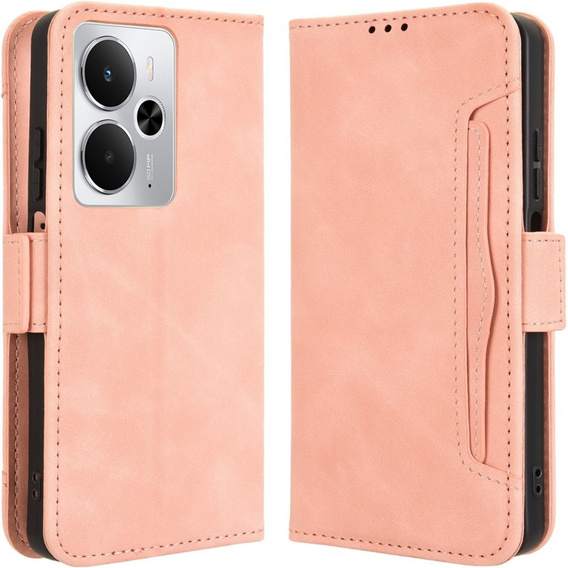 Pattintható tok a Realme 14 5G / Realme 14T 5G, Card Slot, rózsaszín