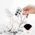 Telefontok a Samsung Galaxy S22 Ultra, Suritch Full Body Marble, fehér