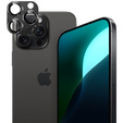 Fényképezőüveg iPhone 16 Pro / 16 Pro Max készülékhez, fekete fém borítással ERBORD