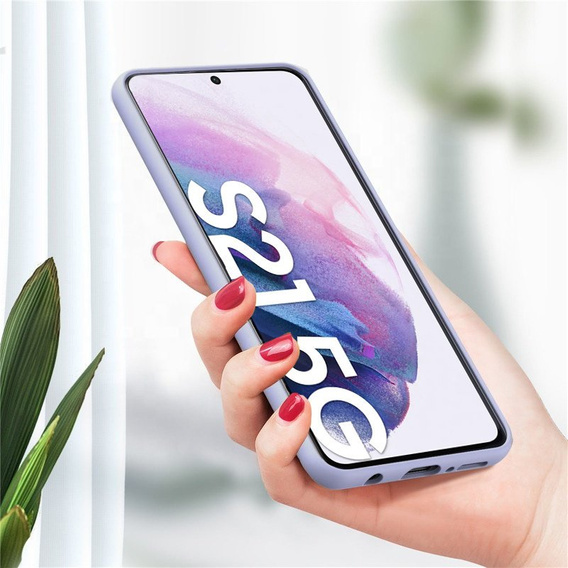 Telefontok a Samsung Galaxy S21, Silicone Lite, levendula