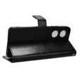 Pattintható tok a Oppo A60, Crazy Horse Wallet, fekete