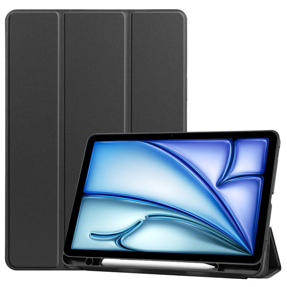 Tok iPad Air 13" 2025/2024 (7/6 gen.), Smartcase tolltartóval, fekete