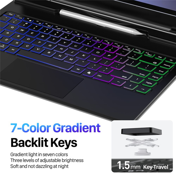 Dux Ducis Bluetooth billentyűzet tok Samsung Galaxy Tab S10 Ultra / S9 Ultra / S8 Ultra készülékhez
