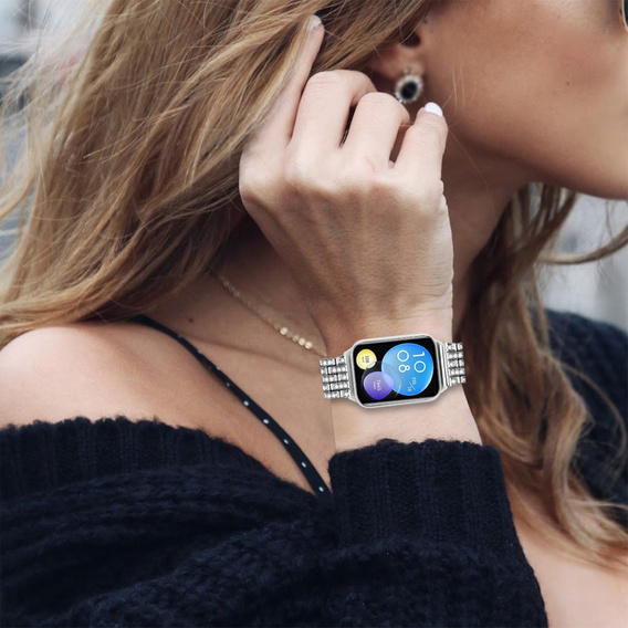 Gyémánt karkötő a Xiaomi Smart Band 8 Pro, Ezüst