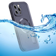 Vízálló tok iPhone 13 Pro Max, Redpepper, MagSafe-hoz, fekete