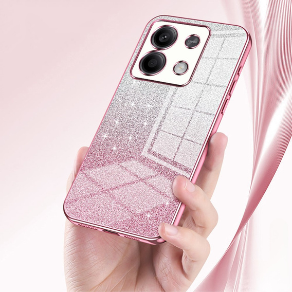 Tok Xiaomi Redmi Note 13 5G, Glitter Case CamShield, rózsaszín
