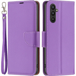 Pattintható tok a Samsung Galaxy A34 5G, Wallet Litchi Magnet, lila