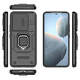 Telefontok a Xiaomi Poco F6 Pro, KickStand Camera Lens, fekete