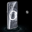 Tok a Nothing Phone 2 készülékhez, Fusion hibrid tok, MagSafe-hoz, átlátszó