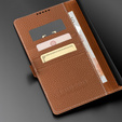 Bőr tok Samsung Galaxy S24 Ultra-hoz, ERBORD LeatherWallet, barna