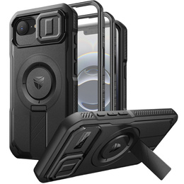 Páncélozott tok iPhone 16 Pro Max készülékhez, Dexnor CamProtect MagSafe, fekete