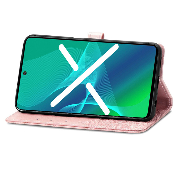 Pattintható tok a Realme 9i / Oppo A96, Mandala, rózsaszín rose gold