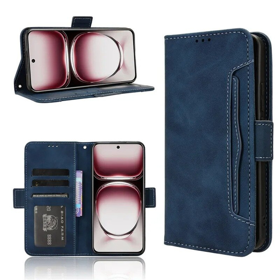 Pattintható tok a Oppo Reno 12 Pro, Card Slot, sötétkék