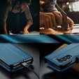 CASEME flip tok Samsung Galaxy Z Fold6 5G, Litchi Wallet, kék