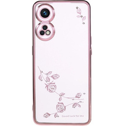 tok Oppo Reno8 T 4G, csillogó virág, rózsaszín rose gold