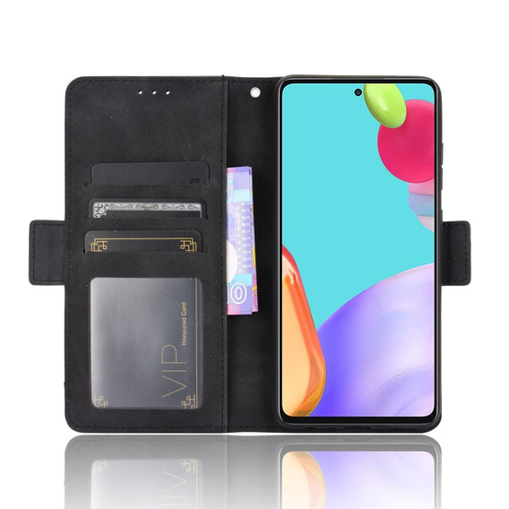 Pattintható tok a Samsung Galaxy A52 / A52s, Card Slot, fekete