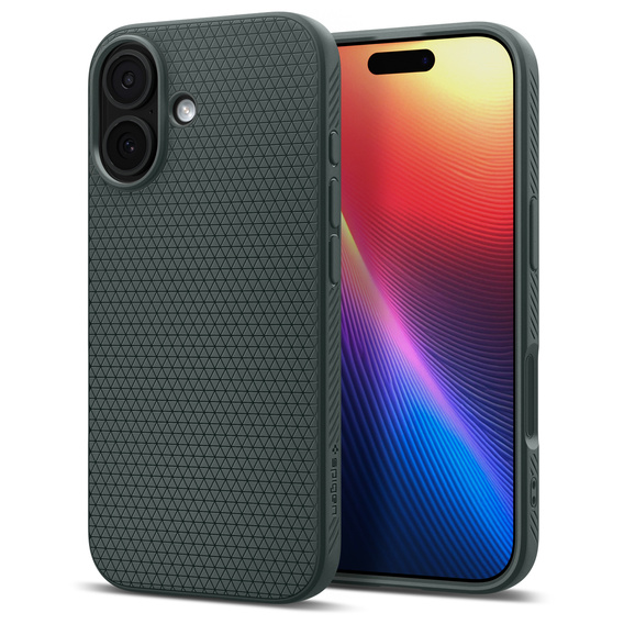 Spigen Liquid Air tok iPhone 17 készülékhez, mélységzöld