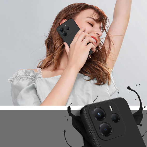 Telefontok a Xiaomi Redmi Note 14 4G, Silicone Lite, fekete