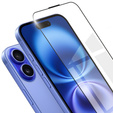 3D edzett üveg iPhone 16 készülékhez, fekete
