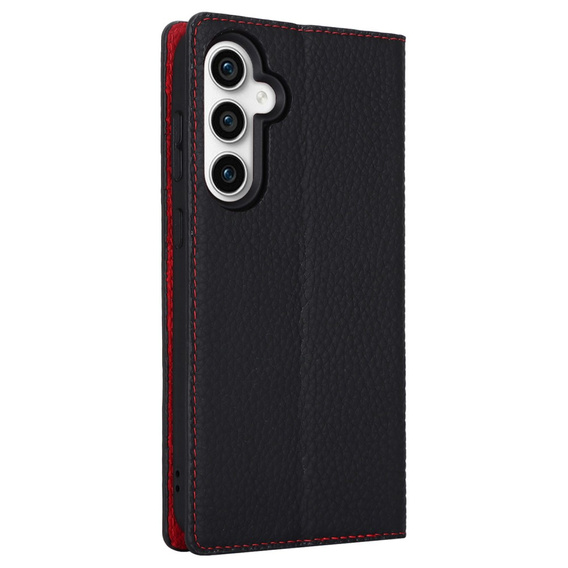Pattintható tok a Samsung Galaxy A25 5G, Litchi Skin Grain, fekete