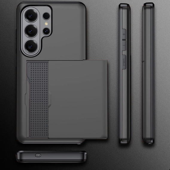 Tárca kártyatartóval Samsung Galaxy S26 Ultra készülékhez, fekete