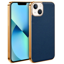 Telefontok a iPhone 13, Cowhide Leather, kék