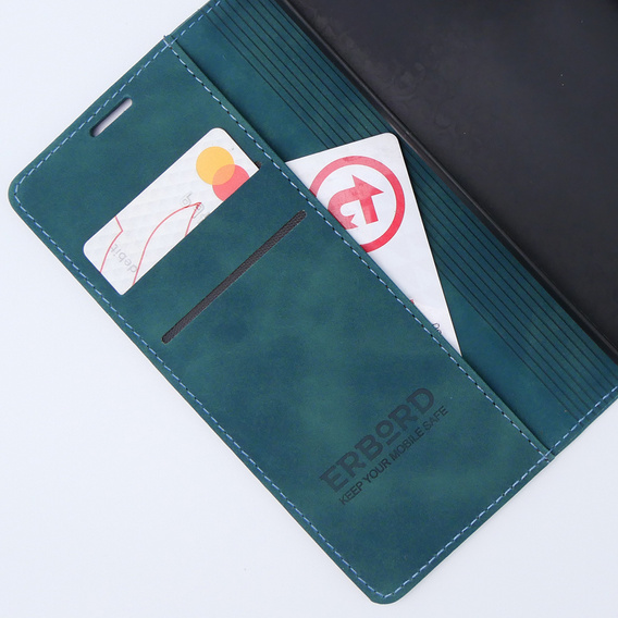 Telefontok a Motorola Moto G53, ERBORD Vintage, pénztárca patenttal, kék