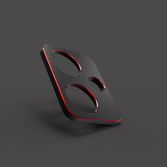 Tok Xiaomi Redmi Note 13 Pro+, Armor Bumper, lencsevédővel, fekete / piros