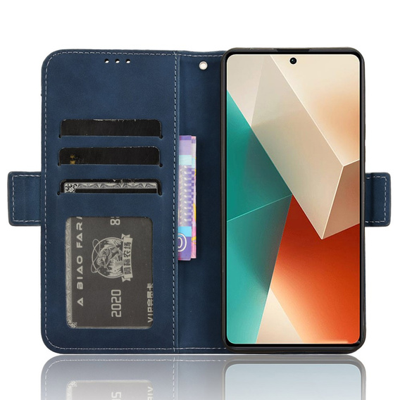 Pattintható tok a Xiaomi Redmi Note 13 5G, Card Slot, kék