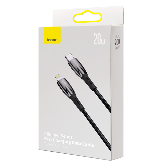 Baseus Glimmer USB-C és Lightning 20W 2m kábel iPhone-hoz