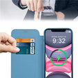 Pattintható tok a iPhone 11, RFID Wallet MagSafe CamShield, kék