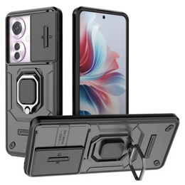 Telefontok a Oppo Reno 11F 5G, KickStand Camera Lens, fekete
