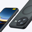 Tok Xiaomi Poco F7 Pro-hoz, MagSafe, ERBORD Matt Case, fekete