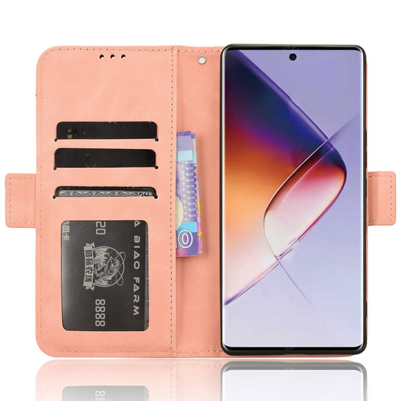 Pattintható tok a Infinix Note 40 Pro, Card Slot, rózsaszín