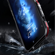 Teletok LUPHIE iPhone 15 Pro-hoz, Armor Bumper, fekete / piros