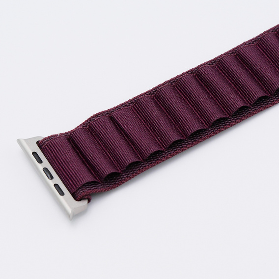Nylon szíj Apple Watch 1/2/3/4/4/5/6/7/8/SE/ULTRA 42/44/45/45/49mm, bordó