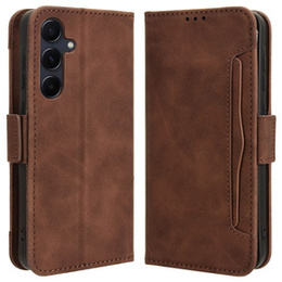 Pattintható tok a Samsung Galaxy A35 5G, Card Slot, barna
