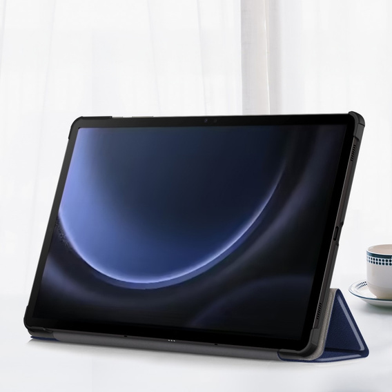Tok Samsung Galaxy Tab S9 FE+ Plus, Smartcase tolltartóval, sötétkék