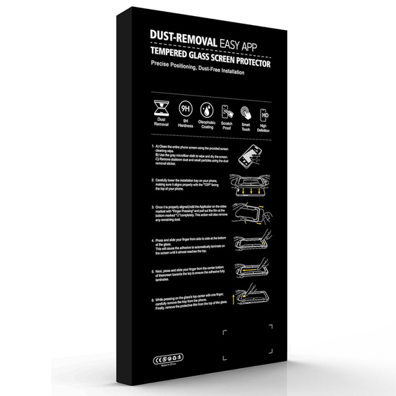 ERBORD edzett üveg iPhone 17 Pro készülékhez, felhordóval