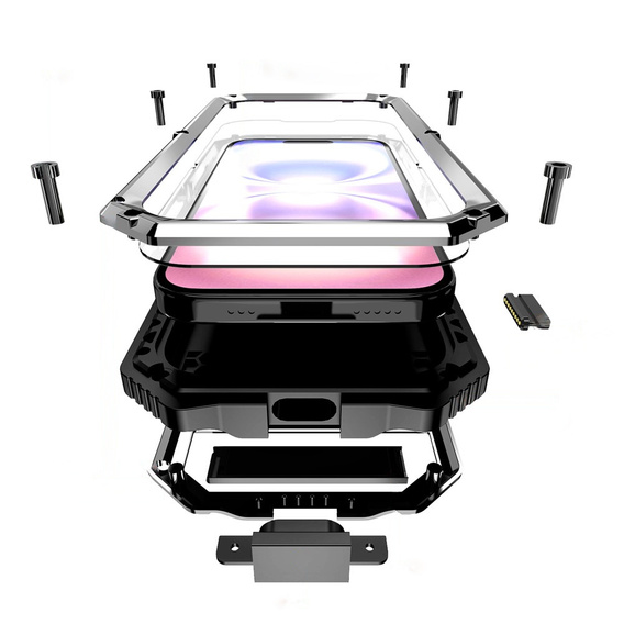 R-JUST páncélozott tok állvánnyal iPhone 17-hez