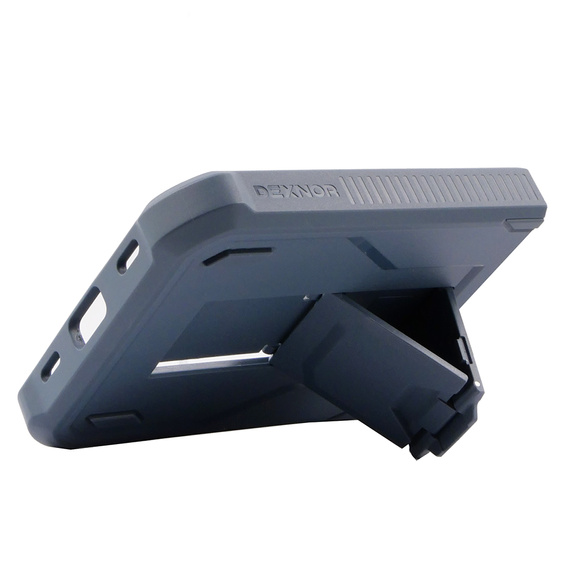 Páncélozott tok Samsung Galaxy Z Flip 4 5G készülékhez, Dexnor Clip Holder, sötétkék színű