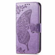 Pattintható tok a Motorola Moto G86 Power 5G, Butterfly, lila