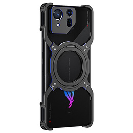 Tok ASUS ROG Phone 8 5G / 8 Pro 5G, Kickstand Bumper, lencsevédővel, MagSafe-hoz, fekete / kék