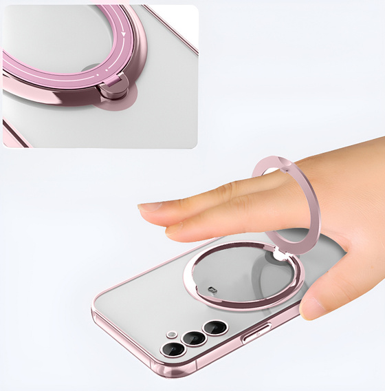 Mágneses tok Samsung Galaxy S25+ Plus készülékhez, MagSafe, rózsaszín